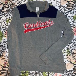 PINK St. Louis cardinals 1/4 zip pullover sweatshirt